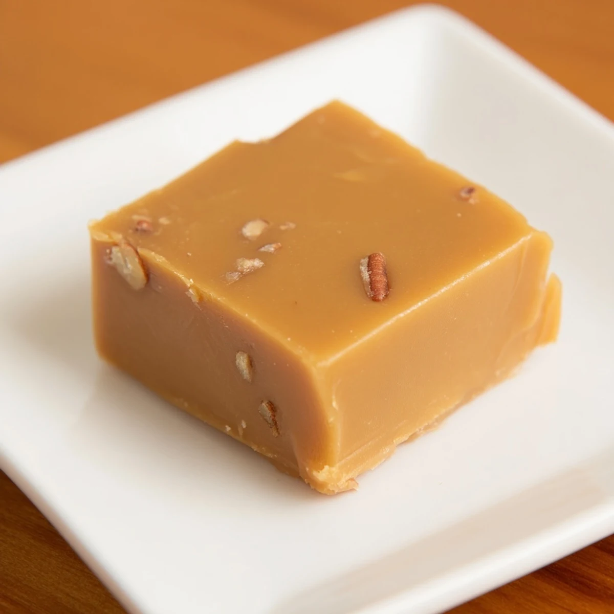 Homemade Penuche Fudge with chopped nuts, perfectly smooth and textured, a classic dessert.