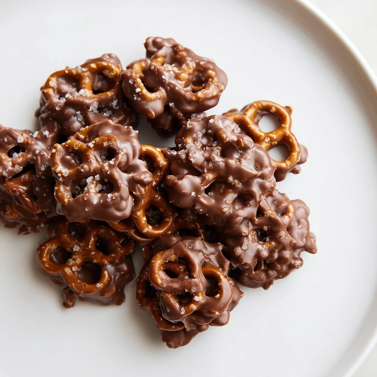 Gooey caramel coats pretzel pieces in these easy Pretzel Candy Clusters, a delicious sweet treat.