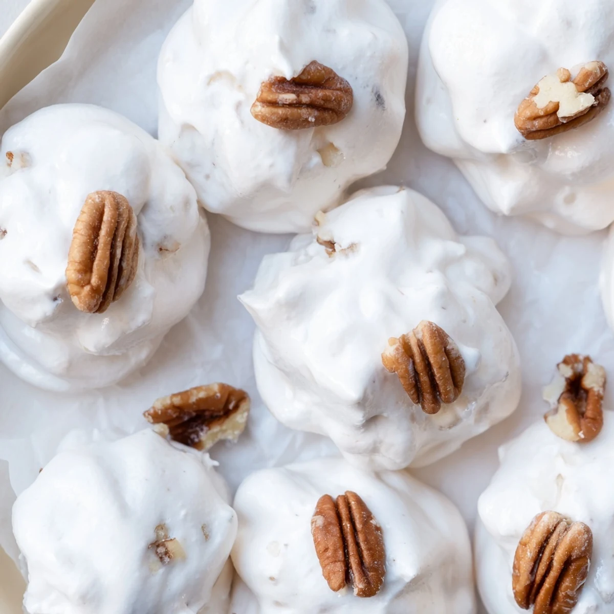 Freshly made Divinity, a melt-in-your-mouth cloud-like dessert perfect for the holidays.