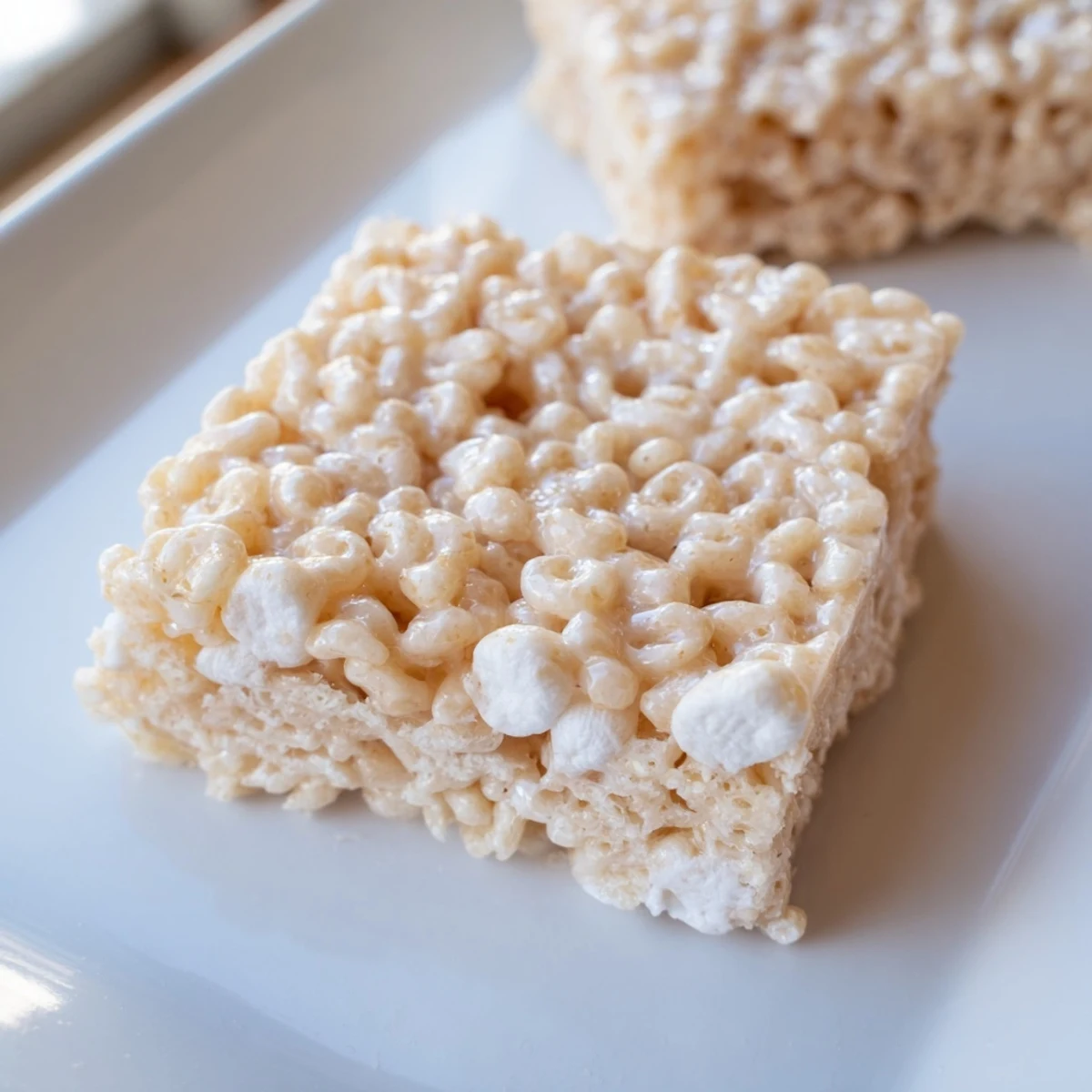 Golden, gooey Rice Krispie Treats: a tray of irresistibly chewy, classic American dessert squares.