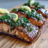 Cedar Plank Salmon Lemon Dill