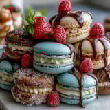 Festive grad party dessert board with mini treats, cake slices, and fresh berries arranged for celebration.  