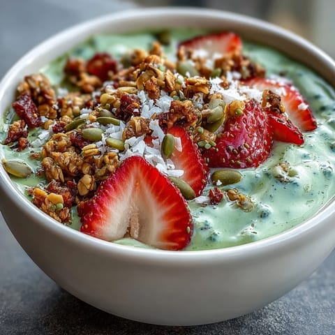 Strawberry Matcha Latte Bowl