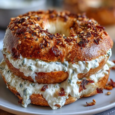 High Protein Bagels Greek Dip