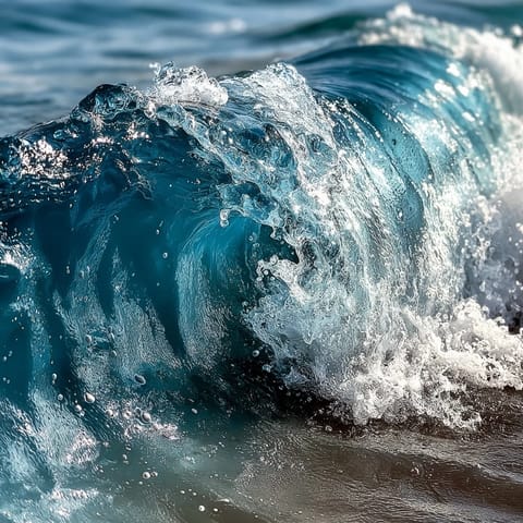 Pisces Cake Sheet Cake with ocean wave piping, featuring blue ombré buttercream and elegant white sea foam details.