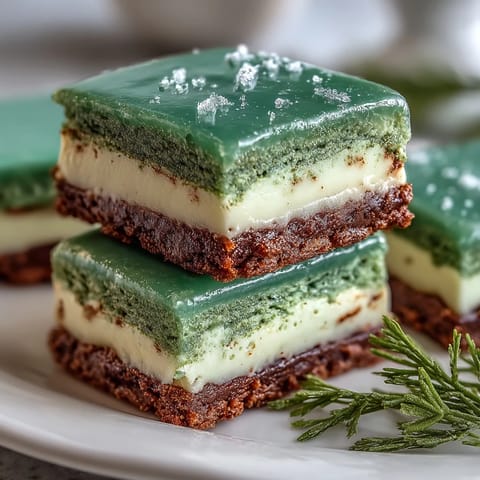 Sparkly St. Patricks Day Green Sugar Cookie Sandwiches with vanilla frosting and green sanding sugar on a festive plate.