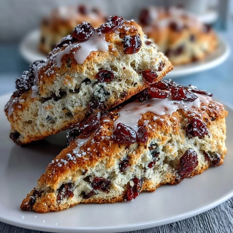 Golden blueberry lemon sourdough scones fresh from the oven, bursting with juicy berries and bright citrus aroma.  