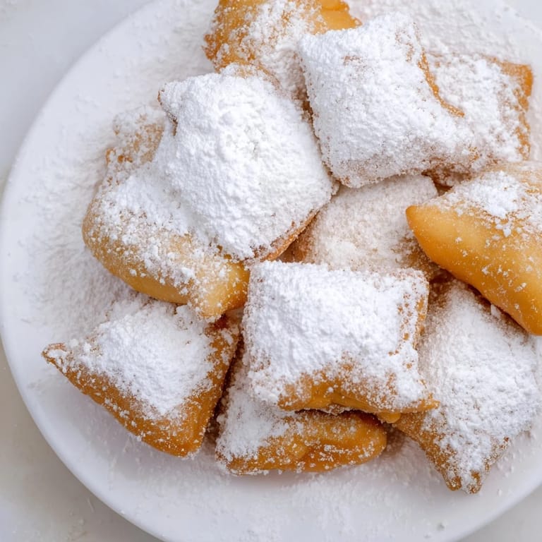 Warm and crispy beignets, a classic New Orleans recipe, ready to serve with coffee.