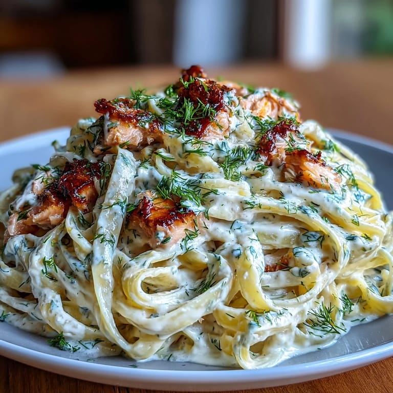 Weeknight comfort food: The Best Creamy Salmon Pasta tossed with fresh dill and lemon zest, a quick elegant dinner ready in 25 minutes.