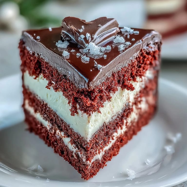 Close-up of the Red Betty Boop Heart Cake slice, revealing a soft red crumb and a smooth white frosting swirl.