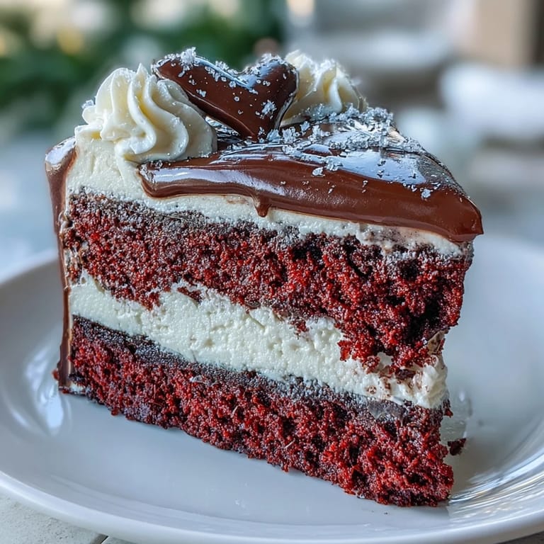 Red Betty Boop Heart Cake topped with a glossy dark chocolate character, ready to serve for a birthday party.