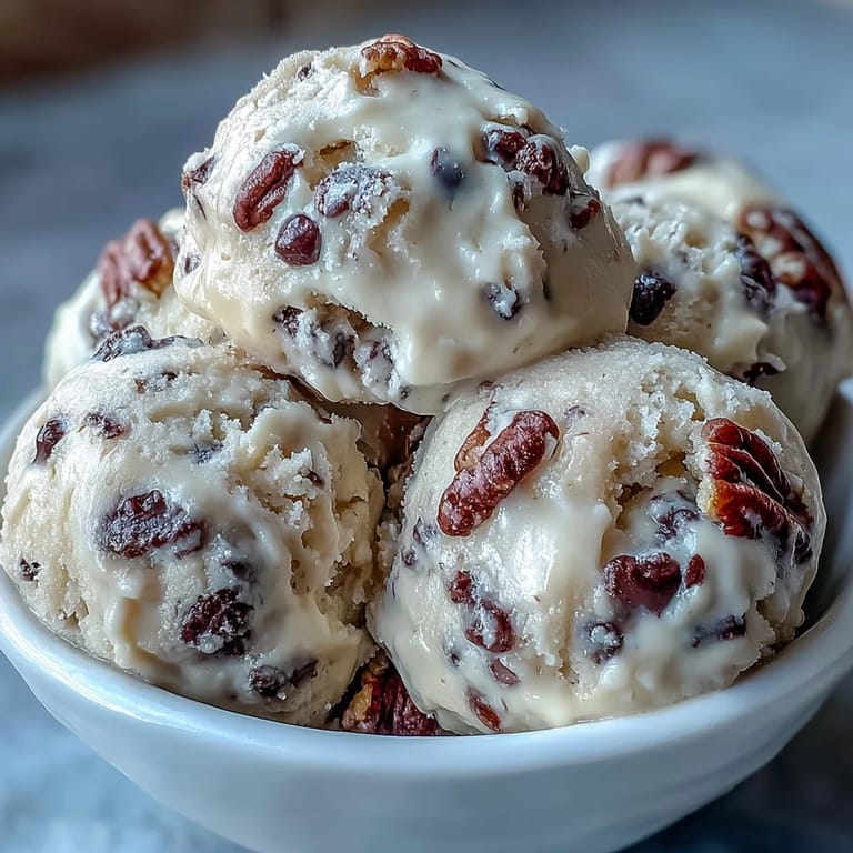 Small mounds of Greek Yogurt Cookie Dough served in glass bowls, ready for a sweet snack.