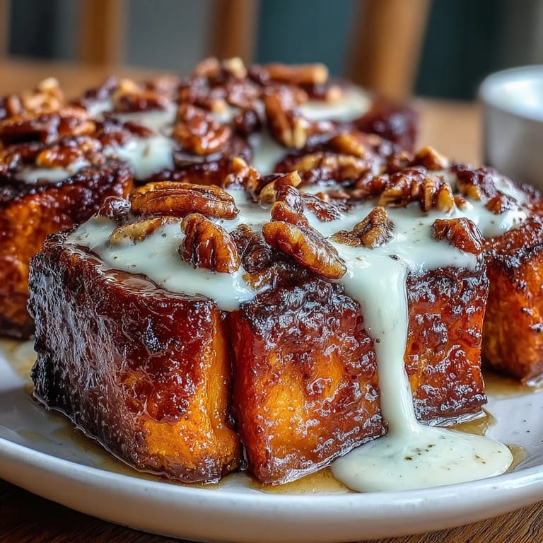 Close-up of marshmallow pecan crumble on candied yams, gooey toasted marshmallows contrasting with crisp, buttery pecan streusel.