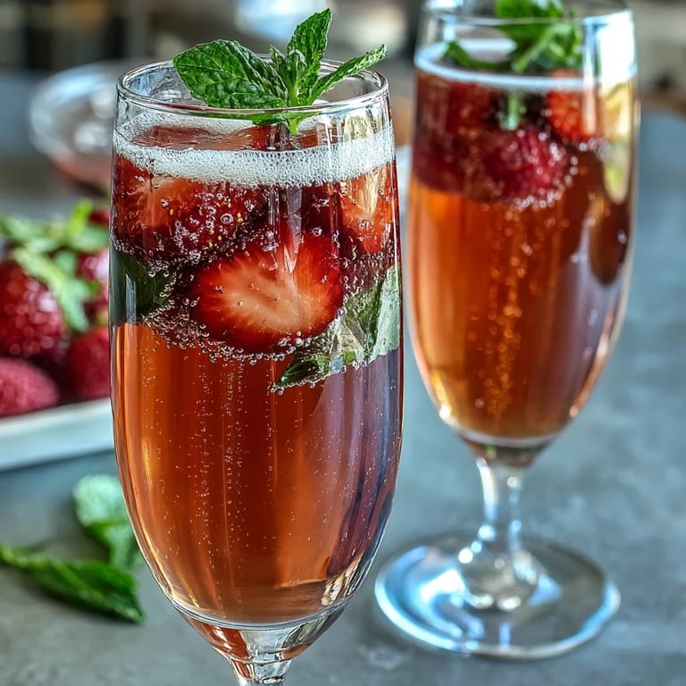 A sparkling strawberry mimosa bar featuring fresh strawberries, juices, and bubbly options for an interactive Galentines celebration.