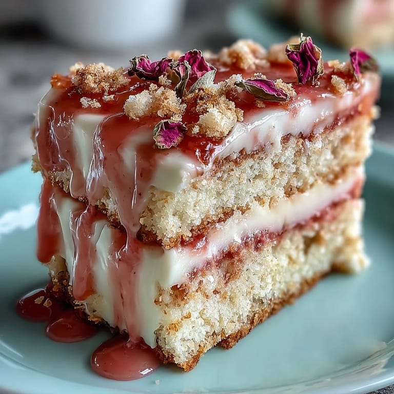 Layered vanilla cake with silky pink ombre buttercream, adorned with delicate edible flowers for a beautiful Mothers Day centerpiece.