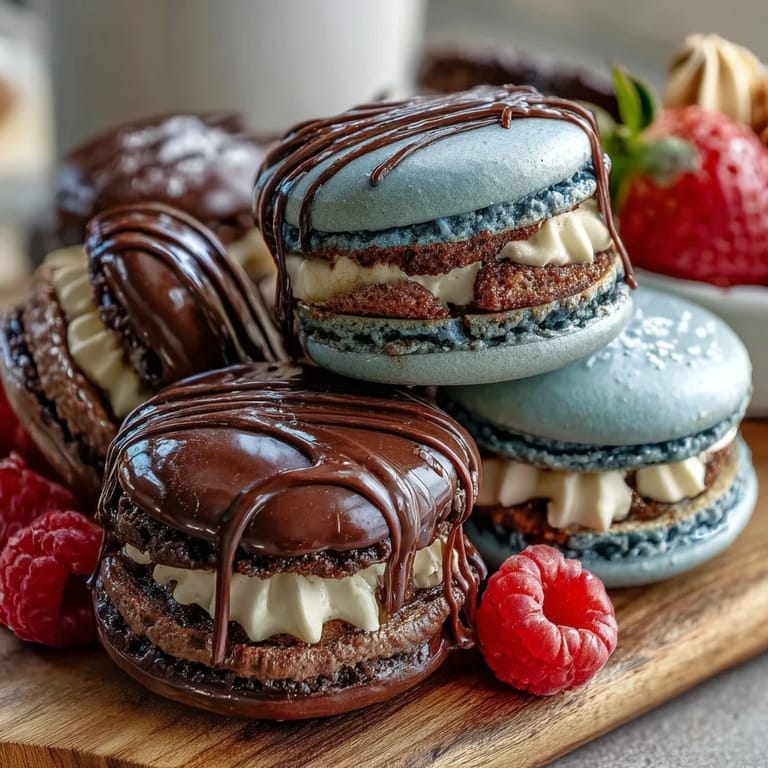 Colorful dessert spread featuring mini brownies, fruit tarts, and cake slices on a wooden board for sharing.  