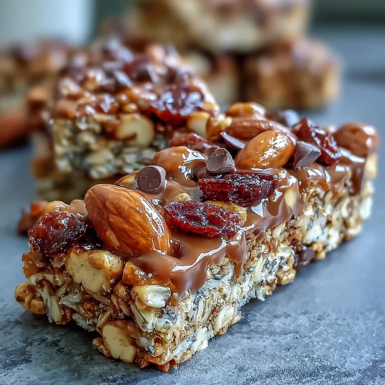 2. Chewy granola bars packed with nuts and dried cranberries, perfect for hiking or a quick snack.